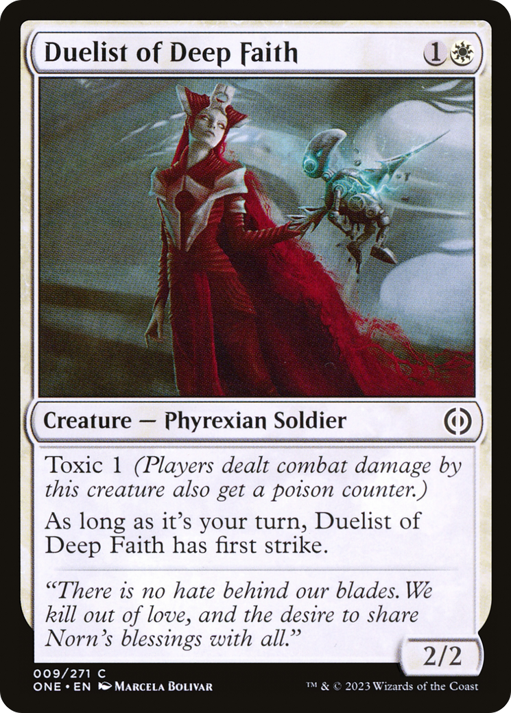 Duelist of Deep Faith [Phyrexia: All Will Be One] | Lots Moore NSW