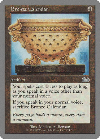 Bronze Calendar [Unglued] | Lots Moore NSW