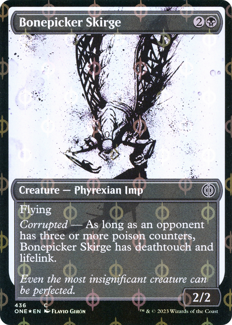 Bonepicker Skirge (Showcase Ichor Step-and-Compleat Foil) [Phyrexia: All Will Be One] | Lots Moore NSW