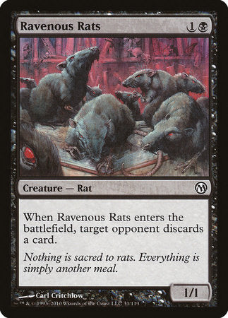 Ravenous Rats [Duels of the Planeswalkers] | Lots Moore NSW