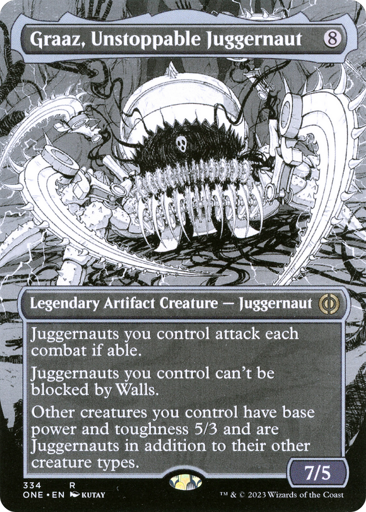 Graaz, Unstoppable Juggernaut (Borderless Manga) [Phyrexia: All Will Be One] | Lots Moore NSW