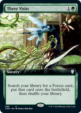 Three Visits (Extended Art) [Commander Legends] | Lots Moore NSW