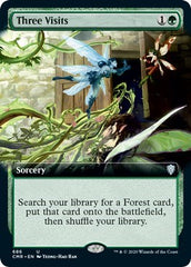 Three Visits (Extended Art) [Commander Legends] | Lots Moore NSW