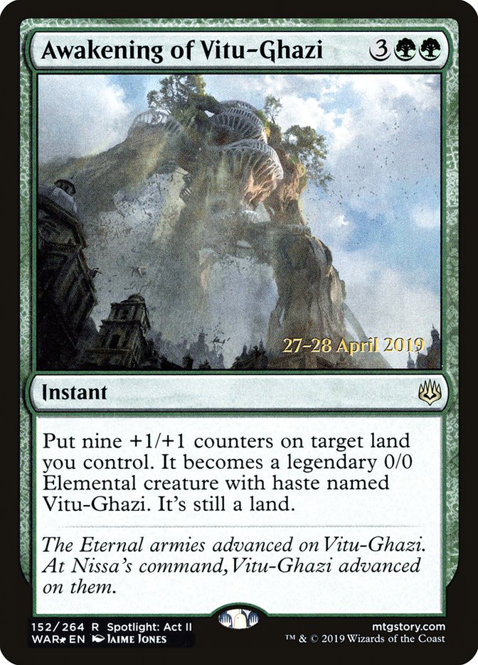 Awakening of Vitu-Ghazi  [War of the Spark Prerelease Promos] | Lots Moore NSW