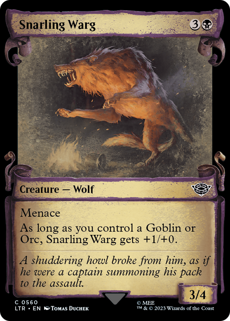 Snarling Warg [The Lord of the Rings: Tales of Middle-Earth Showcase Scrolls] | Lots Moore NSW