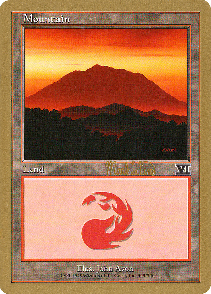 Mountain (mlp346a) (Mark Le Pine) [World Championship Decks 1999] | Lots Moore NSW