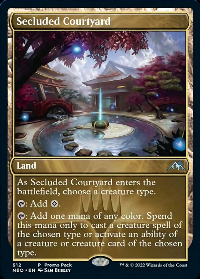 Secluded Courtyard (Promo Pack) [Kamigawa: Neon Dynasty Promos] | Lots Moore NSW