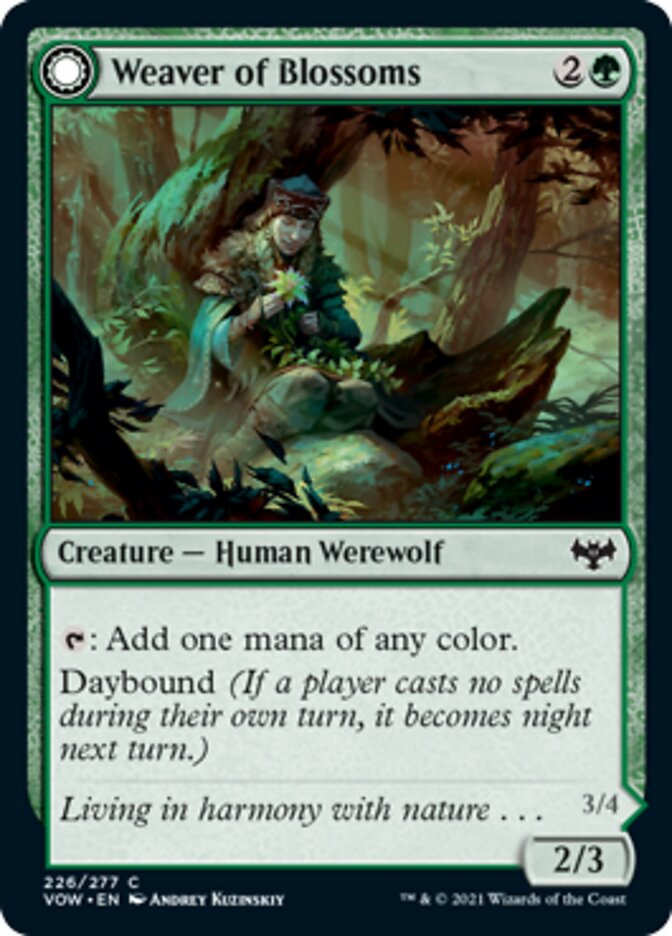 Weaver of Blossoms // Blossom-Clad Werewolf [Innistrad: Crimson Vow] | Lots Moore NSW