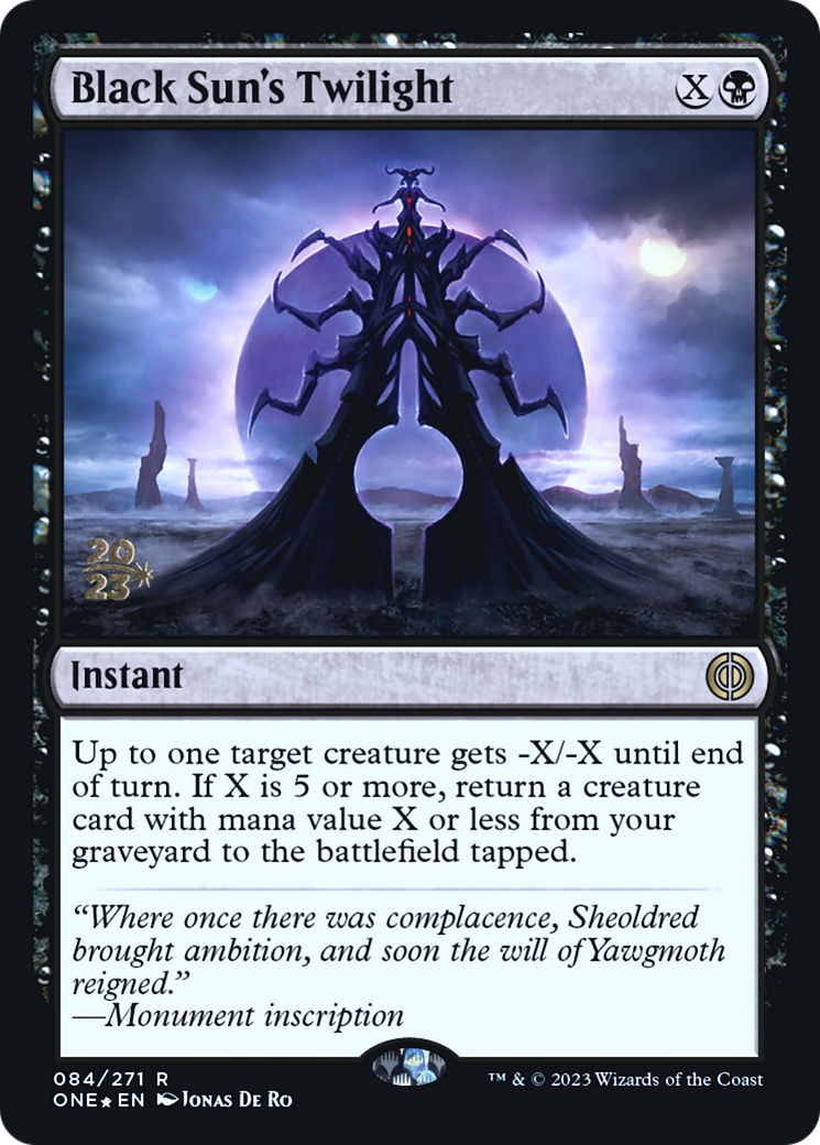 Black Sun's Twilight [Phyrexia: All Will Be One Prerelease Promos] | Lots Moore NSW