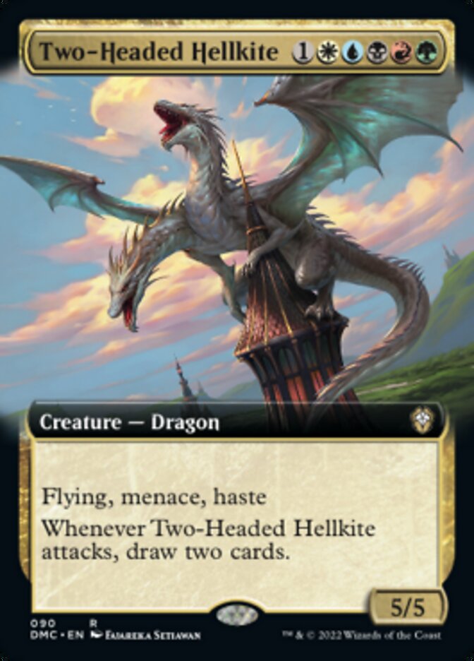 Two-Headed Hellkite (Extended Art) [Dominaria United Commander] | Lots Moore NSW