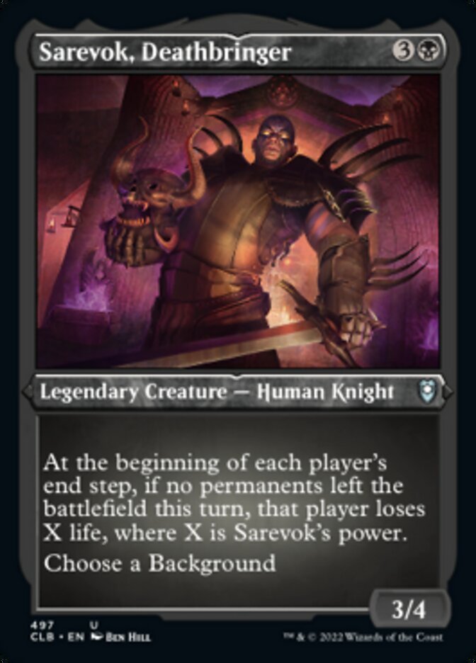 Sarevok, Deathbringer (Foil Etched) [Commander Legends: Battle for Baldur's Gate] | Lots Moore NSW