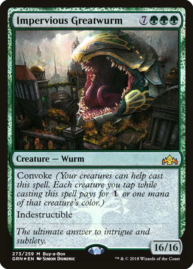 Impervious Greatwurm (Buy-A-Box) [Guilds of Ravnica] | Lots Moore NSW