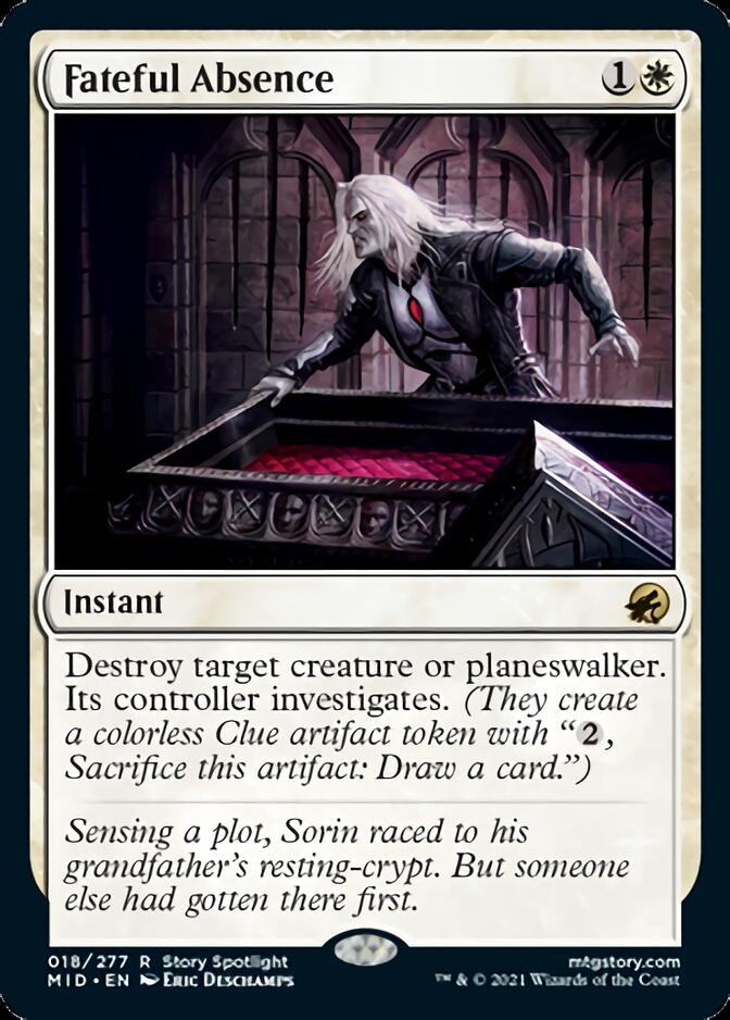 Fateful Absence [Innistrad: Midnight Hunt] | Lots Moore NSW