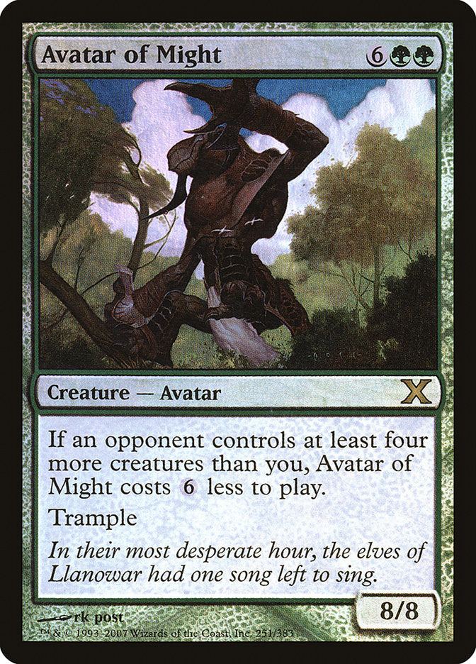 Avatar of Might (Premium Foil) [Tenth Edition] | Lots Moore NSW