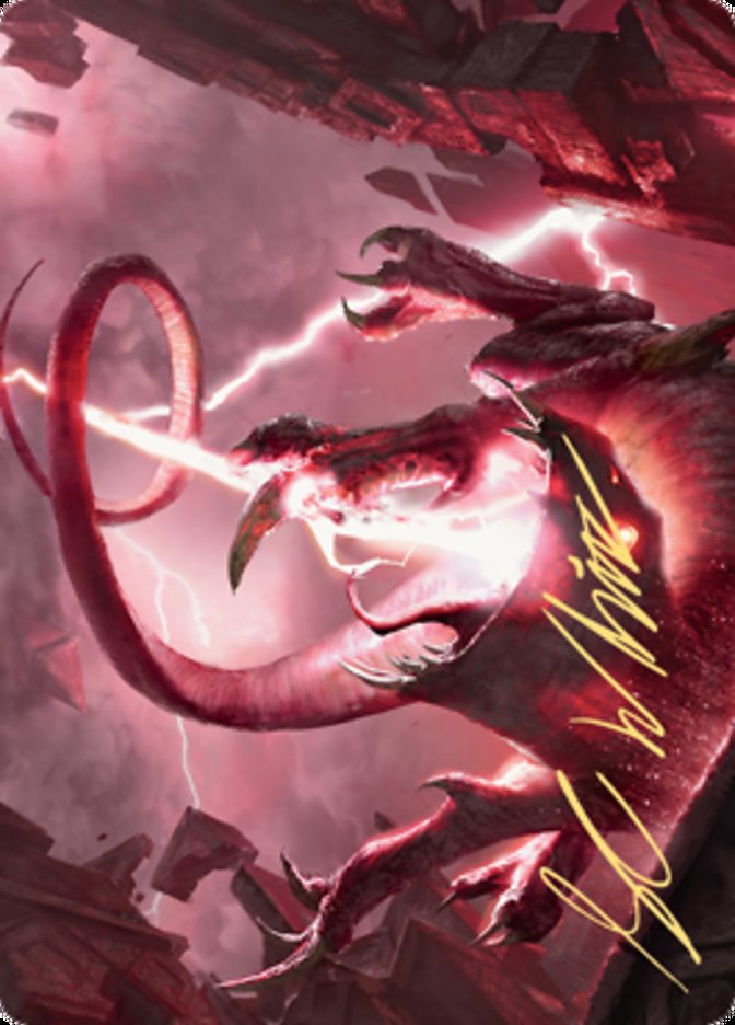 Thundering Rebuke Art Card (Gold-Stamped Signature) [Zendikar Rising Art Series] | Lots Moore NSW