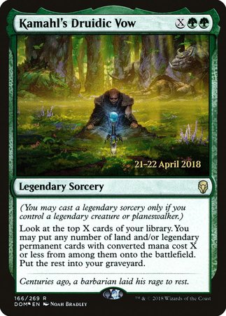 Kamahl's Druidic Vow [Dominaria Promos] | Lots Moore NSW