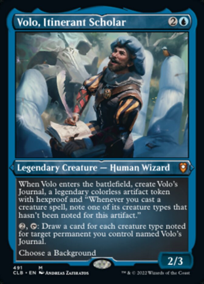 Volo, Itinerant Scholar (Foil Etched) [Commander Legends: Battle for Baldur's Gate] | Lots Moore NSW