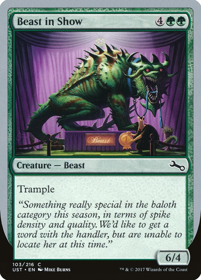 Beast in Show ("Something really special...") [Unstable] | Lots Moore NSW