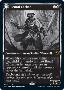 Brutal Cathar // Moonrage Brute [Innistrad: Double Feature] | Lots Moore NSW