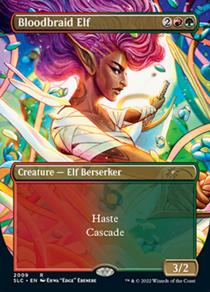 Bloodbraid Elf (Borderless Alternate Art) [Secret Lair 30th Anniversary Countdown Kit] | Lots Moore NSW