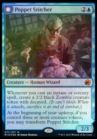 Poppet Stitcher // Poppet Factory [Innistrad: Midnight Hunt Prerelease Promos] | Lots Moore NSW