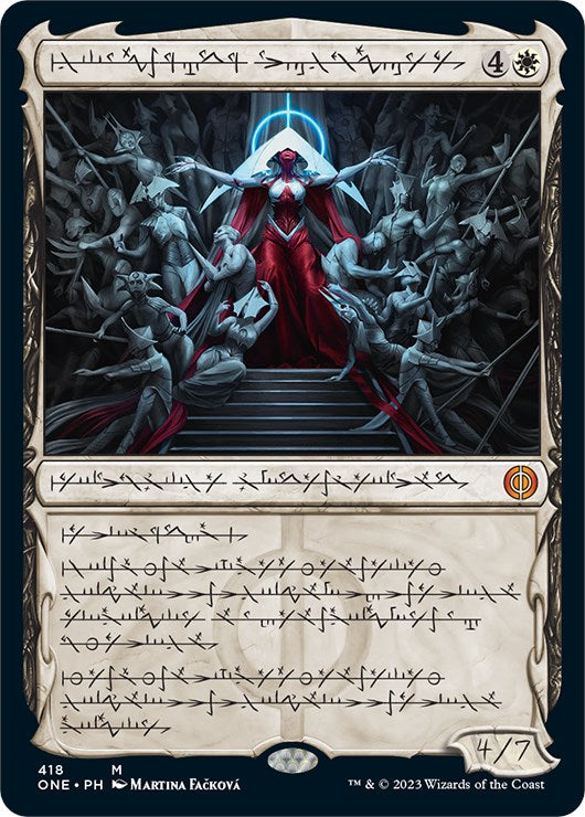 Elesh Norn, Mother of Machines (Phyrexian Step-and-Compleat Foil) [Phyrexia: All Will Be One] | Lots Moore NSW