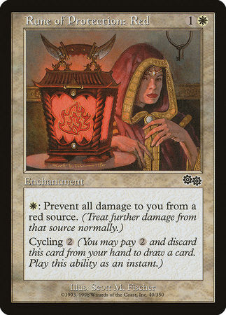 Rune of Protection: Red [Urza's Saga] | Lots Moore NSW