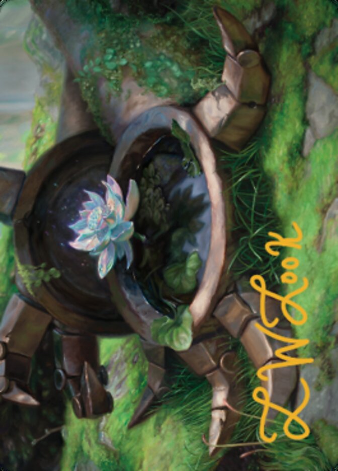 Timeless Lotus Art Card (Gold-Stamped Signature) [Dominaria United Art Series] | Lots Moore NSW