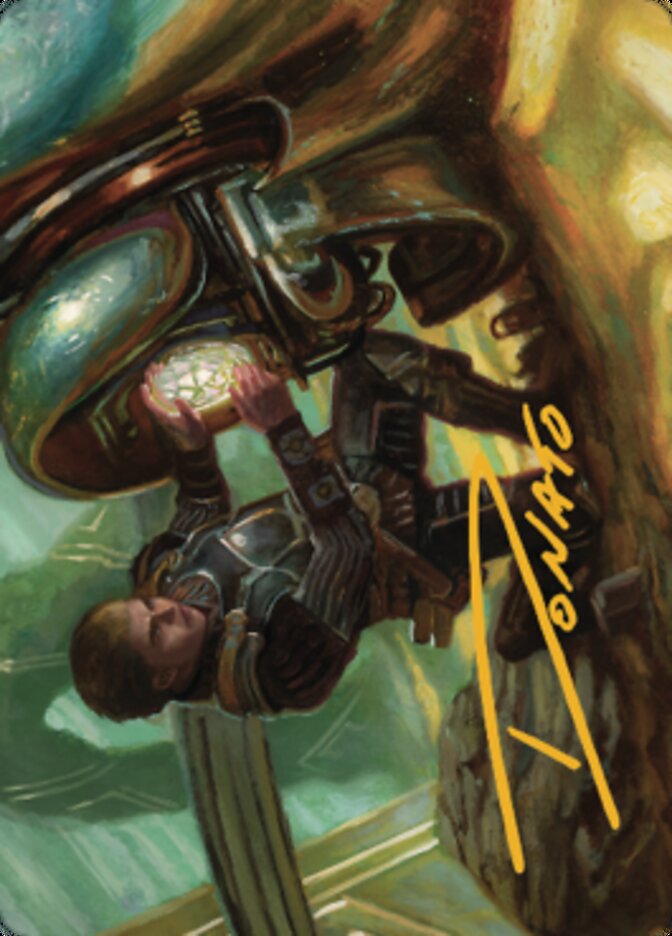 Urza, Powerstone Prodigy Art Card (Gold-Stamped Signature) [The Brothers' War Art Series] | Lots Moore NSW