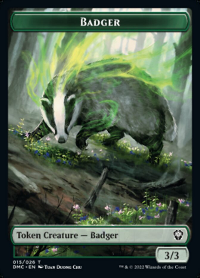 Saproling // Badger Double-sided Token [Dominaria United Tokens] | Lots Moore NSW