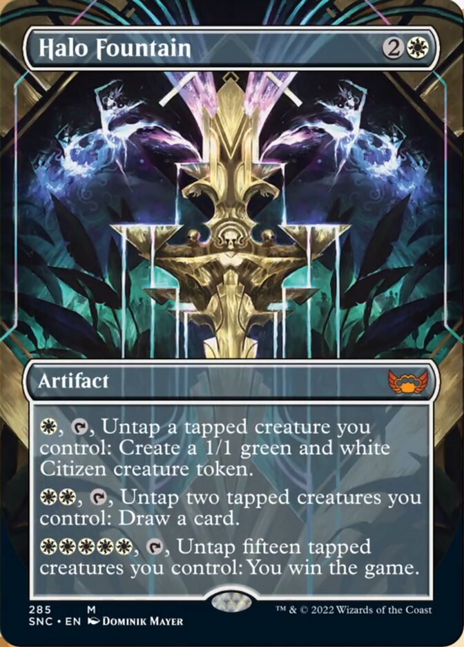 Halo Fountain (Borderless Alternate Art) [Streets of New Capenna] | Lots Moore NSW