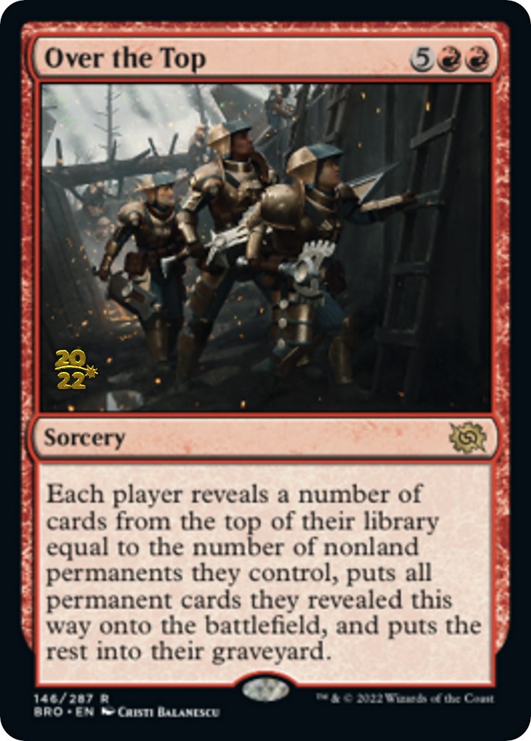 Over the Top [The Brothers' War: Prerelease Promos] | Lots Moore NSW