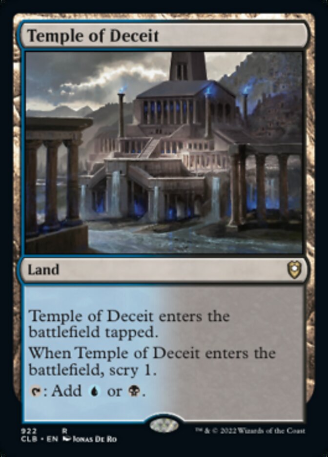 Temple of Deceit [Commander Legends: Battle for Baldur's Gate] | Lots Moore NSW