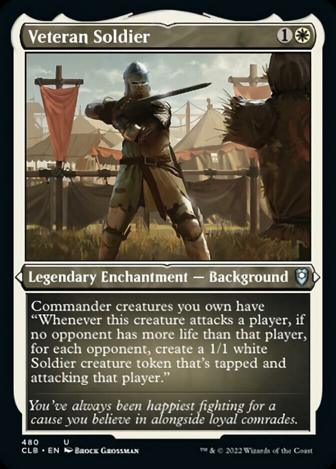 Veteran Soldier (Foil Etched) [Commander Legends: Battle for Baldur's Gate] | Lots Moore NSW