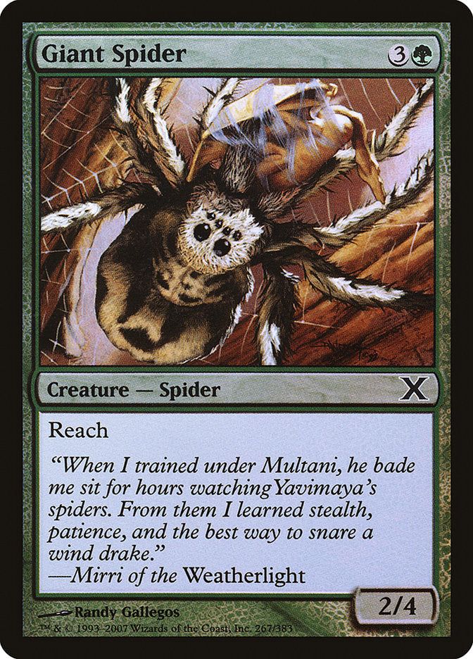 Giant Spider (Premium Foil) [Tenth Edition] | Lots Moore NSW