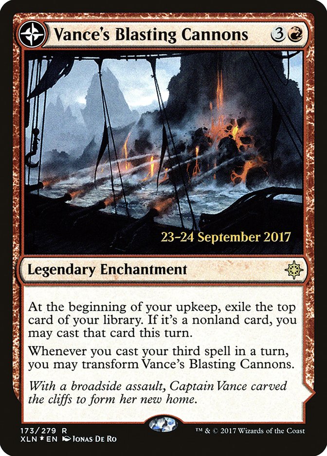 Vance's Blasting Cannons // Spitfire Bastion  [Ixalan Prerelease Promos] | Lots Moore NSW