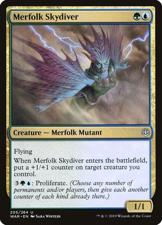 Merfolk Skydiver [War of the Spark] | Lots Moore NSW