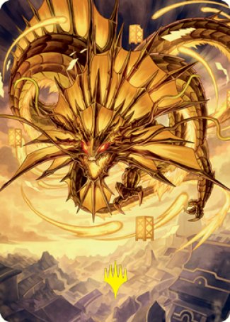 Ao, the Dawn Sky 2 Art Card (Gold-Stamped Signature) [Kamigawa: Neon Dynasty Art Series] | Lots Moore NSW