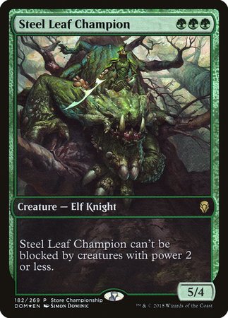 Steel Leaf Champion [Dominaria Promos] | Lots Moore NSW