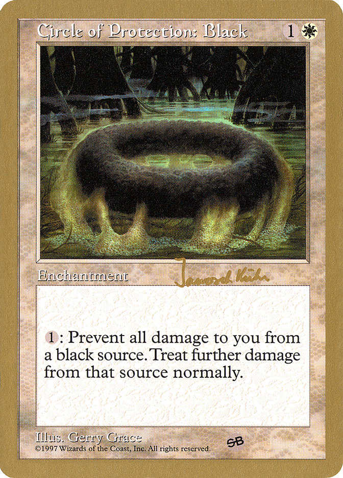 Circle of Protection: Black (Janosch Kuhn) (SB) [World Championship Decks 1997] | Lots Moore NSW