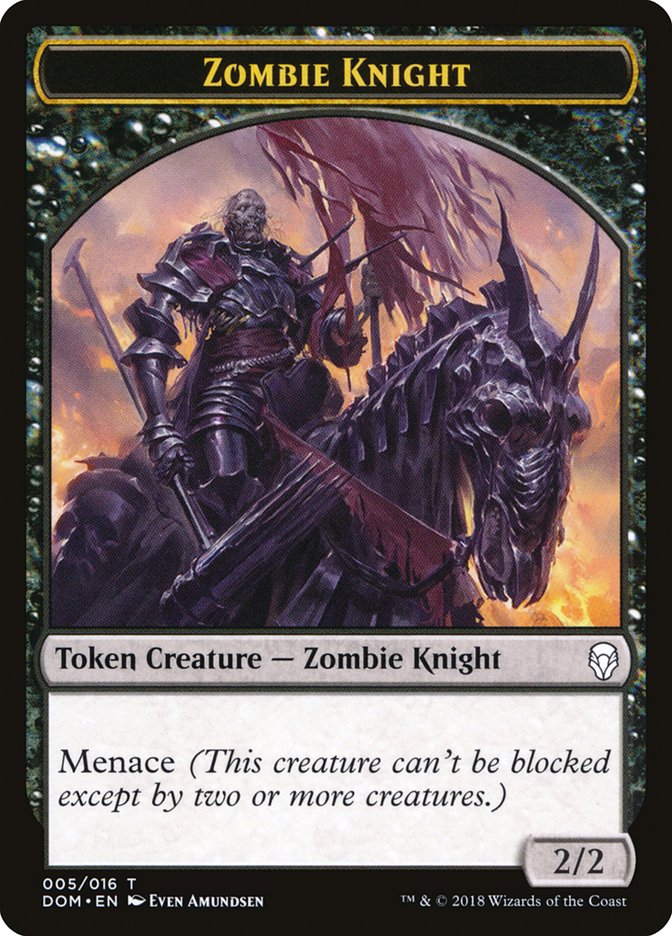 Zombie Knight [Dominaria Tokens] | Lots Moore NSW