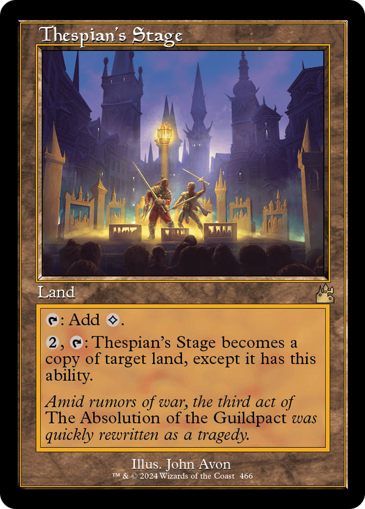 Thespian's Stage (Retro Frame) [Ravnica Remastered] | Lots Moore NSW