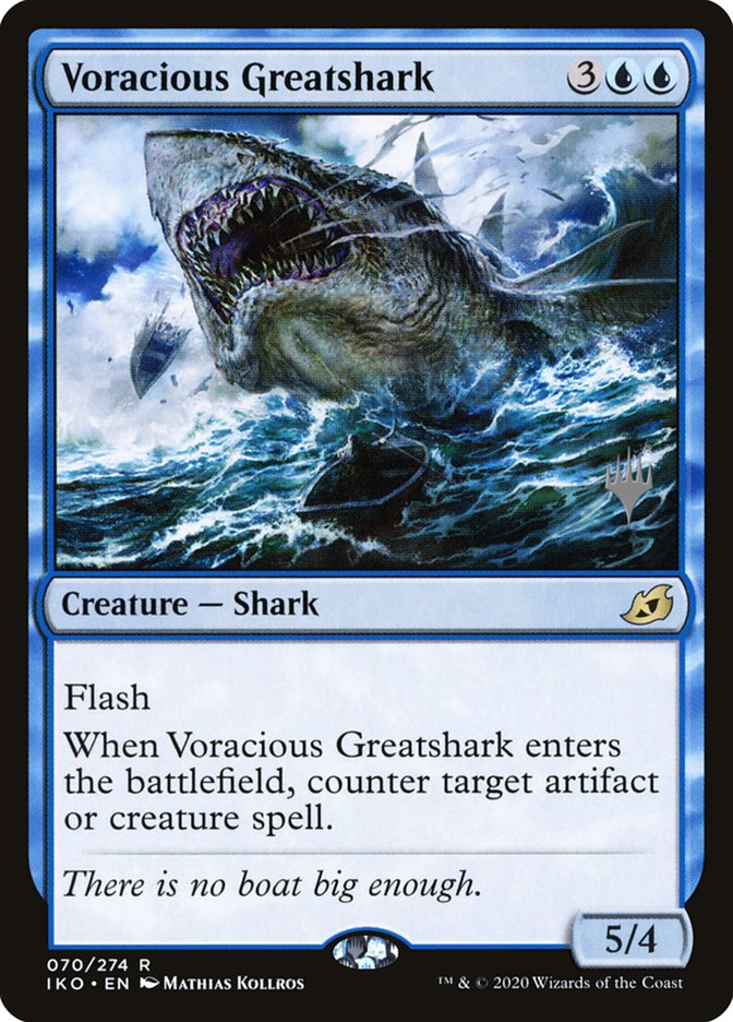 Voracious Greatshark (Promo Pack) [Ikoria: Lair of Behemoths Promos] | Lots Moore NSW