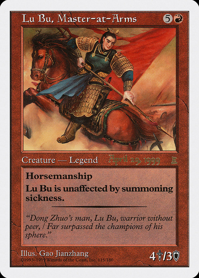 Lu Bu, Master-at-Arms (April 29, 1999) [Portal Three Kingdoms Promos] | Lots Moore NSW