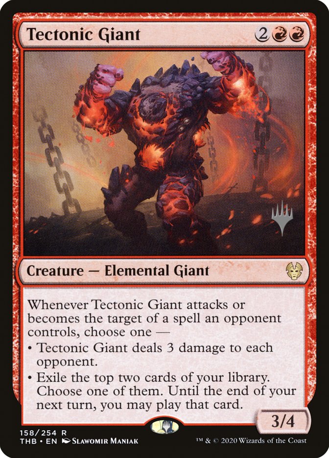 Tectonic Giant (Promo Pack) [Theros Beyond Death Promos] | Lots Moore NSW