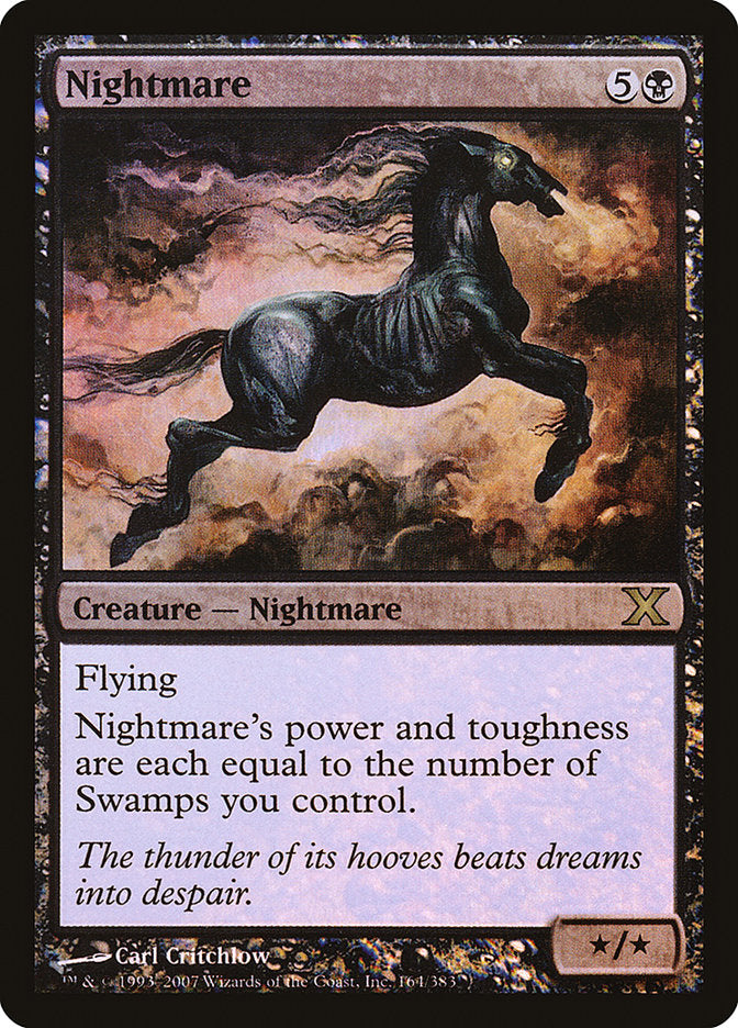 Nightmare (Premium Foil) [Tenth Edition] | Lots Moore NSW