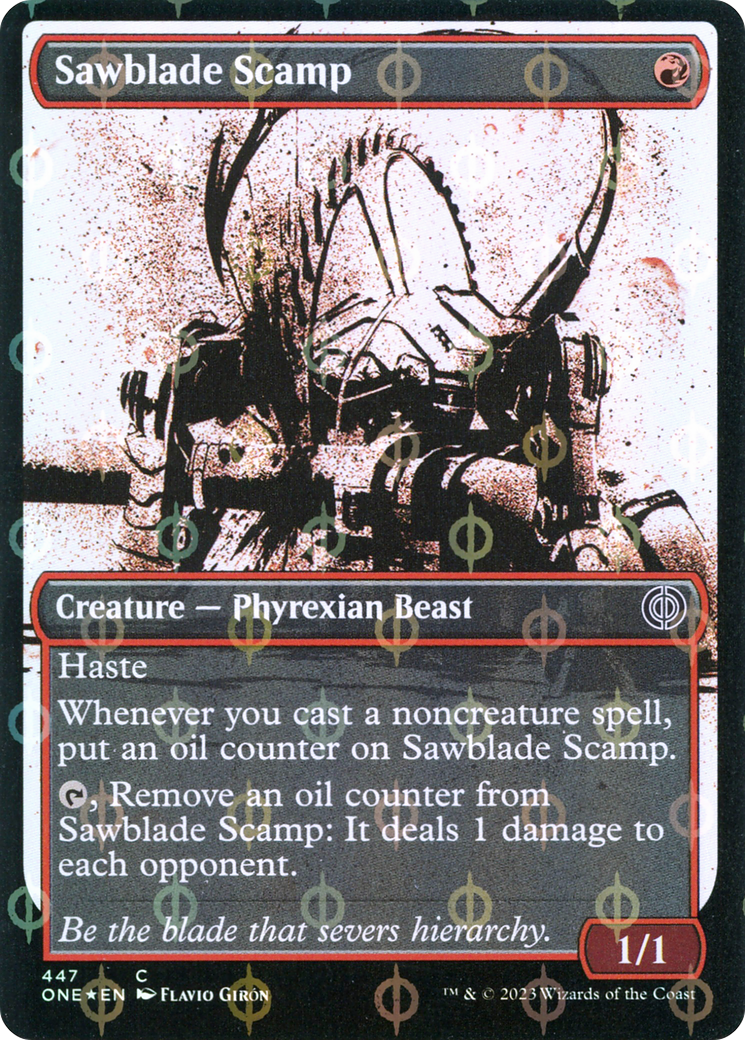 Sawblade Scamp (Showcase Ichor Step-and-Compleat Foil) [Phyrexia: All Will Be One] | Lots Moore NSW