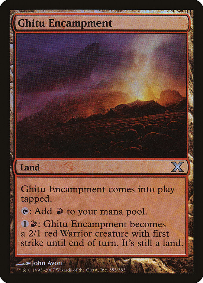 Ghitu Encampment (Premium Foil) [Tenth Edition] | Lots Moore NSW