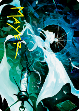 Thirst for Discovery Art Card (Gold-Stamped Signature) [Innistrad: Crimson Vow Art Series] | Lots Moore NSW