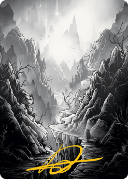 Mountain Art Card (Gold-Stamped Signature) [Innistrad: Midnight Hunt Art Series] | Lots Moore NSW